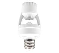 Casquillo de bombilla con detector de movimiento para atornillar, casquillo E27 con inducción de radar inteligente | Adaptador de bombilla inteligente de encendido/apagado automático, para pasillo,