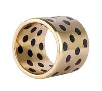 Casquillo de cojinete con brida. Bujes de cojinete grafito latón autolubricantes, casquillo manguito aleación cobre con incrustaciones, liso sin aceite (2 piezas)(10x15x15mm)