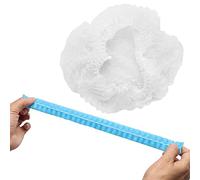 Casquillo de la ducha 100 UNIDS Baño de malla elástico plisado desechable 100 unids Hombrero de baño sin tejido para la extensión de la pestaña Casca de ducha transparente impermeable nuevo