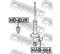 Casquillo de la suspensión HAB-064 FEBEST para MAZDA HONDA
