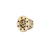 Casquillo de latón con grafito sin lubricación, Buje lineal sin aceite de grafito impregnado latón con brida empuje estándar identificación MPGZ 16/18 mm(16x22x15-35x3)