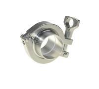 Casquillo de soldadura para tuberías, Virola de soldadura de brida Tri Clamp SS 304 PTFE Junta de silicona Varios tamaños(Ptfe Gasket,102mm-K119Clamp)