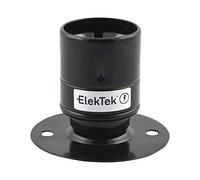 Casquillo ES E27 ElekTek de rosca Edison fijo y con faldón sencillo, ideal para el montaje en superficie de bombillas de filamento vintage Negro Jet