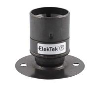 Casquillo ES E27 ElekTek de rosca Edison fijo y con faldón sencillo, ideal para el montaje en superficie de bombillas de filamento vintage Bronce