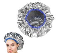 Casquillo genérico de papel de aluminio para cabello: envoltura de tinte reutilizable, cubierta de cabeza aislada | Soporte de vapor caliente con forro elástico ajustable, calentadores profesionales