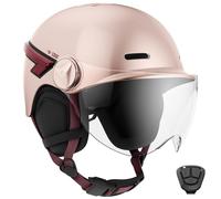 CASR Glow - Casco LED para Bicicleta y Patinete Eléctrico - Visera XL y Almohadillas Desmontables - Luces Traseras e Interruptor Remoto - Diseño Urbano para Hombre y Mujer - Rosa Brillante - Talla M