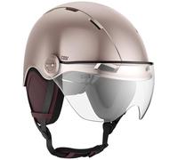 CASR Style - Casco de Estilo Urbano para Bicicleta y Patinete eléctrico - Visera Transparente y Almohadillas extraíbles - Comodidad óptima para Hombre y Mujer - Color Rosa - Talla L