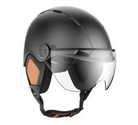CASR Style - Casco de Estilo Urbano para Bicicleta y Patinete eléctrico - Visera Transparente y Almohadillas extraíbles - Comodidad óptima para Hombre y Mujer - Color Gris - Talla M