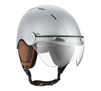 CASR Style - Casco de Estilo Urbano para Bicicleta y Patinete eléctrico - Visera Transparente y Almohadillas extraíbles - Comodidad óptima para Hombre y Mujer - Color Gris Azulado - Talla L
