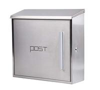 Cassetta postale in Acciaio INOX, cassetta postale da esterno a parete con serratura a Cappuccio e Anima in Rame, Porta giornali, cassetta postale con coperchio, facile d