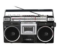 Cassette Boombox,Bluetooth,Radio Cassette Vintage Años 80 Portátil Multibanda Am/FM/SW,Retro Boombox Reproductor Grabador a Cinta, USB y Tarjeta SD, Conexión Auriculares,Black
