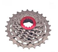 Cassette de bicicleta, 5/6/7 velocidades 11-28T, AL-7075 Piñón de volante ligero para línea Brompton C/T/P, rueda dentada negra, roja, azul, oro, engranaje de precisión ()