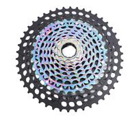 Cassette de bicicleta de aleación de aluminio de 12 velocidades, engranaje de escalada hueco CNC, volante de Cassette 9-46 para buje XD (negro colorido)