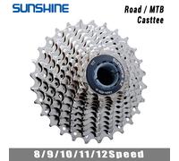 Cassette de bicicleta de carretera SUNSHINE 8/9/10/11/12 velocidades 23/25/28/32/34/36T k7 Cassette 8V 9V 10V 11V 12V para SHIMANO HG 9 Speed 11T-28T