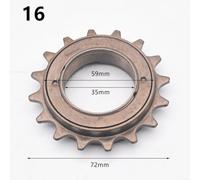 Cassette Fijo para acero Marrón 18T para Bici Old School Cassette | para acero , 16 dientes, 35mm, ideal carrera, single speed(16T)