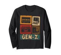 Cassette Gen X Boombox, Nostalgia de los 80 Manga Larga
