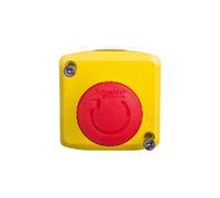 Cassette Harmony XALK178G con botón de seguridad girando
