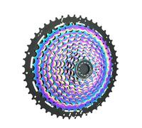 Cassette para Bicicleta Cassette de Volante Ultraligero de Acero al Carbono, 11/12 velocidades, piñón 11-50T, arcoíris, Ajuste Ancho para Shimano HG Cassettes y piñones(11 Speed 11-50T)