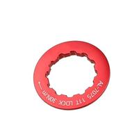 Cassette para Bicicleta Cassettes y piñones Anillo de bloqueo de piñón de cassette para bicicleta de carretera, tapa de volante de 8, 9, 10 y 11 velocidades,piezas de MTB de 11 dientes(Lockring Red)