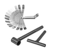 Cassette para Bicicleta Cassettes Y PiñOnes para C Motores de motocicletas, llave inglesa, herramientas de ajuste de holgura de válvulas + calibre de espesores de 0,005 a 0,020 pulgadas(1Set)