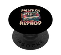 Cassette Retro de Graffiti Rap Hip Hop Criado en la Vieja Escuela PopSockets PopGrip Adhesivo