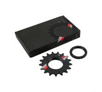 Cassette Single Speed 15T Disco Freno Ligero 19g | CNC precisión, para superficie lisa, aluminio 7075, 14 dientes, negro mate(17T)