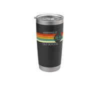 Cassette Tape 80s and 90s Retro Music Vaso térmico de acero inoxidable de doble pared