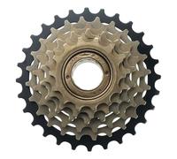 Cassettes y piñones Cassette de Bicicleta de Carretera MTB de 6/7/8 velocidades con Rueda Libre y Tornillo de 13/14-28 Dientes para Shimano. Cubierta Bloqueo piñón Libre(6 Speed Black)