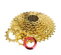 Cassettes y piñones Compatible con cassette ZTTO MTB Road Full Gold, rueda libre de 8/9/10/11 velocidades, piñón 11-25/28/32/36/40/42/46T, 8s, 9s, 10s y 11s. Cassette para Bicicleta(MTB 8s 36T gold 2)