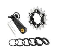 Cassettes y piñones Compatible con el Kit de Rueda Libre de Cassette de Bicicleta MUQZI, conversión de piñón de Volante de inercia de MTB de una Sola Velocidad Cubierta Bloqueo piñón Libre(16T)