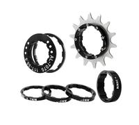 Cassettes y piñones Kit Conversión Una Sola Velocidad Aleación Aluminio + Acero Inoxidable, Negro, Rojo, Dorado Y Plateado, Piñón Cassette Único 12, 13 Y 14 Dientes Cassettes Y PiñOnes para Cassette(1