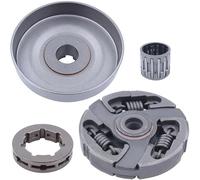 Cassettes y piñones Kit de cojinete de rueda dentada de tambor de embrague ABKO-3/8-7T compatible con motosierras Husqvarna 3120, 394XP, 395XP, 3120XP y Jonsered 2094 y 2095. Cassettes Y PiñOnes para