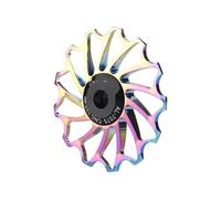 Cassettes y piñones Rueda de Cambio Trasera MTB CNC con polea, rodamiento cerámico 11T 13T, Ligera, para Bicicleta de Carretera Cubierta Bloqueo piñón Libre(13T Colorful)