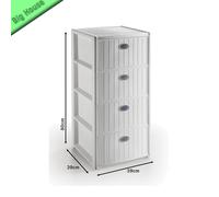Stefanplast Cajonera Elegance de plástico 4 cajones blanco