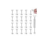 Cassieca - Lote de 20 unidades, 16 g, hipoalergénica, de acero inoxidable, tachuelas de labio, con 3 mm, CZ cartílago Tragus Helix Monroe, Piercing Stud Bijoux 6 mm 8 mm 10 mm, Acero inoxidable