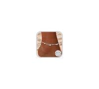 CASSIECA Tobillera Plata de Ley 925 Pulsera Tobillera Mujer Tobillera Impermeable Capas Plata Ajustable Tobilleras Mujer con Cuenta Joyas de Pie de Playa