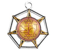 Cassiel, Ángel de Saturno - Colgante mágico medieval para proteger el hogar y evitar la pobreza