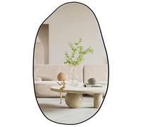 CASSILANDO Espejo de Pared Irregular, Espejo asimétrico montado en la Pared, Espejo de tocador único, Espejo Decorativo para Sala de Estar, baño, Dormitorio, 85x52cm