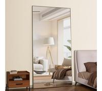 CASSILANDO Espejo de pie de 180 x 80 cm, Espejo Grande, Espejo de pie, contra la Pared para Dormitorio, Revestimiento y Marco Fino montado en la Pared, Espejo Dorado