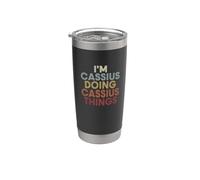 Cassius Name Cassius Personalized Name First Given Vaso térmico de acero inoxidable de doble pared