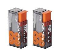 casstaly 2 cajas de púas automáticas y portátiles, almacenamiento de 10 palillos de hilo dental, organizador de púas de hilo dental recargable, fácil de usar, 2,5 x 3,6 x 8,5 cm