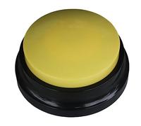 casstaly 4 cajas de sonido para mascotas, grabables, botón de conversación, grabadora de voz, juguete parlante, herramienta de entrenamiento para mascotas, caja de música, color amarillo