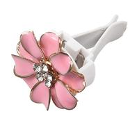 casstaly Ambientador de coche con diamantes de imitación estilo flor para coche, clips de perfume para coche, color rosa