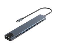 casstaly Estación de Acoplamiento USB C HUB 10 en 1 4K30Hz Tipo C A Ethernet RJ45 Compatible con para HDTV PD100W