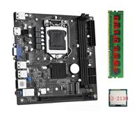 casstaly ITX H61 - Placa base de escritorio + I3-2130 + 1 DDR3 1600 MHz 4G RAM CPU LGA 1155 compatible con hasta 16 GB de RAM, accesorios para tarjetas de red de 100 m