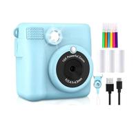 casstaly Mini cámara de impresión térmica portátil, regalo para niños, sin tarjeta de memoria de 32 G, para enfoque automático instantáneo, A