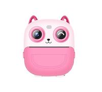 casstaly Mini impresora digital para niños, 2.4 pulgadas, 1080P, cámaras duales, cámara portátil para niños con tarjeta de memoria para niños, color rosa