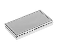 casstaly Mini pastillero de metal de viaje, organizador de medicamentos, bandeja de almacenamiento, 3 ranuras