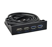 casstaly Panel frontal USB, 4 puertos de alta velocidad, 2 USB 3.0 + 2 concentradores USB 2.0, conector de panel frontal de 19 pines/9 pines de 3.5 pulgadas