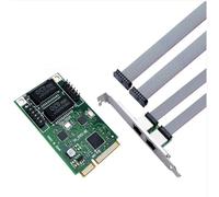 casstaly Tarjeta de red Mini PCIE Gigabit PCIE a 2 puertos RJ45 tarjeta de red Ethernet Gigabit 10/100/1000Mbps adaptador de red